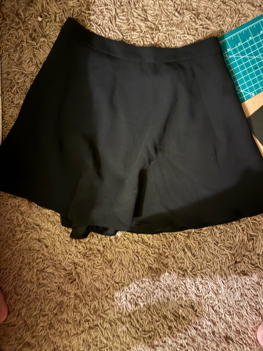 Express Black Dress Skirt with Subtle Seam Detail